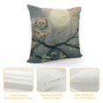 thumbnail image 4 of Orinice Owl Branch Moon Graphic Decorative Cushion Throw Pillow Cover for Home Couch Living Room Bed Sofa - High-Quality 1PC 22x22in, 4 of 5