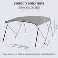 thumbnail image 2 of 3 Bow Bimini Tops with Mesh Sidewalls Support Poles for Boats,Marine Grade Canvas Top Includes 2 Straps Storage Boot, 2 of 9