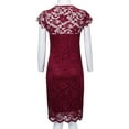 thumbnail image 6 of asdoklhq Womens Plus Size Clearance Dresses,Women Plue size Solid Short Sleeve V-Neck Lace Hollow out Dress, 6 of 9