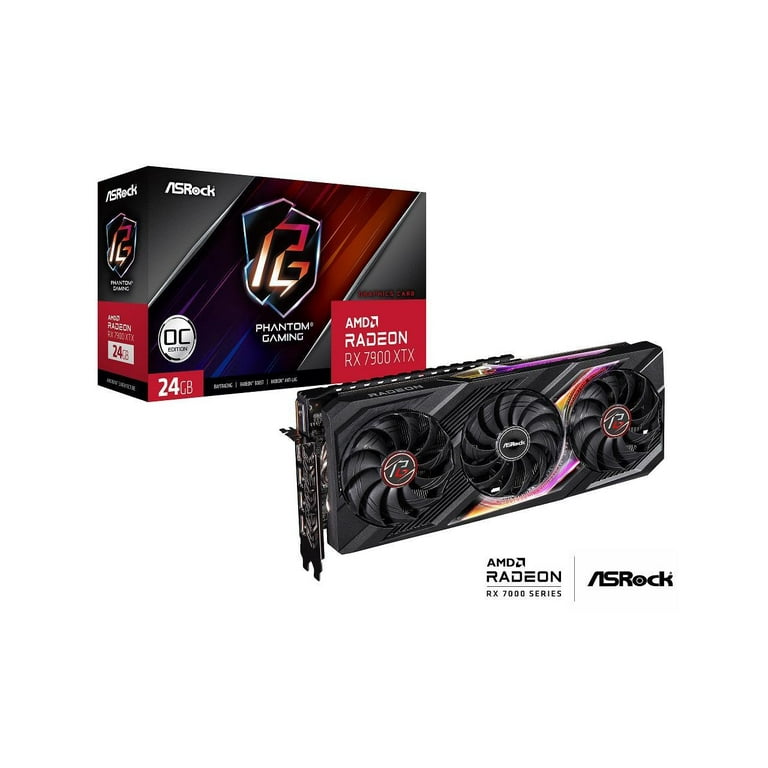 ASRock Phantom Gaming Radeon RX 7900 XTX 24GB GDDR6 PCI ASRock Phantom Gaming Radeon RX 7900 XTX 24GB GDDR6 PCI