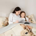 thumbnail image 4 of Erosebridal Vintage Bunnies Twin Comforter Sets for Kids, Happy Easter Rabbit Egg Bedding Set, Gray Reversible, 2pcs, 4 of 6