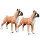 thumbnail image 1 of Dog Model Small Dog Craft Ornament for Home Decor Brown Plastic Material with 2Set, 1 of 4
