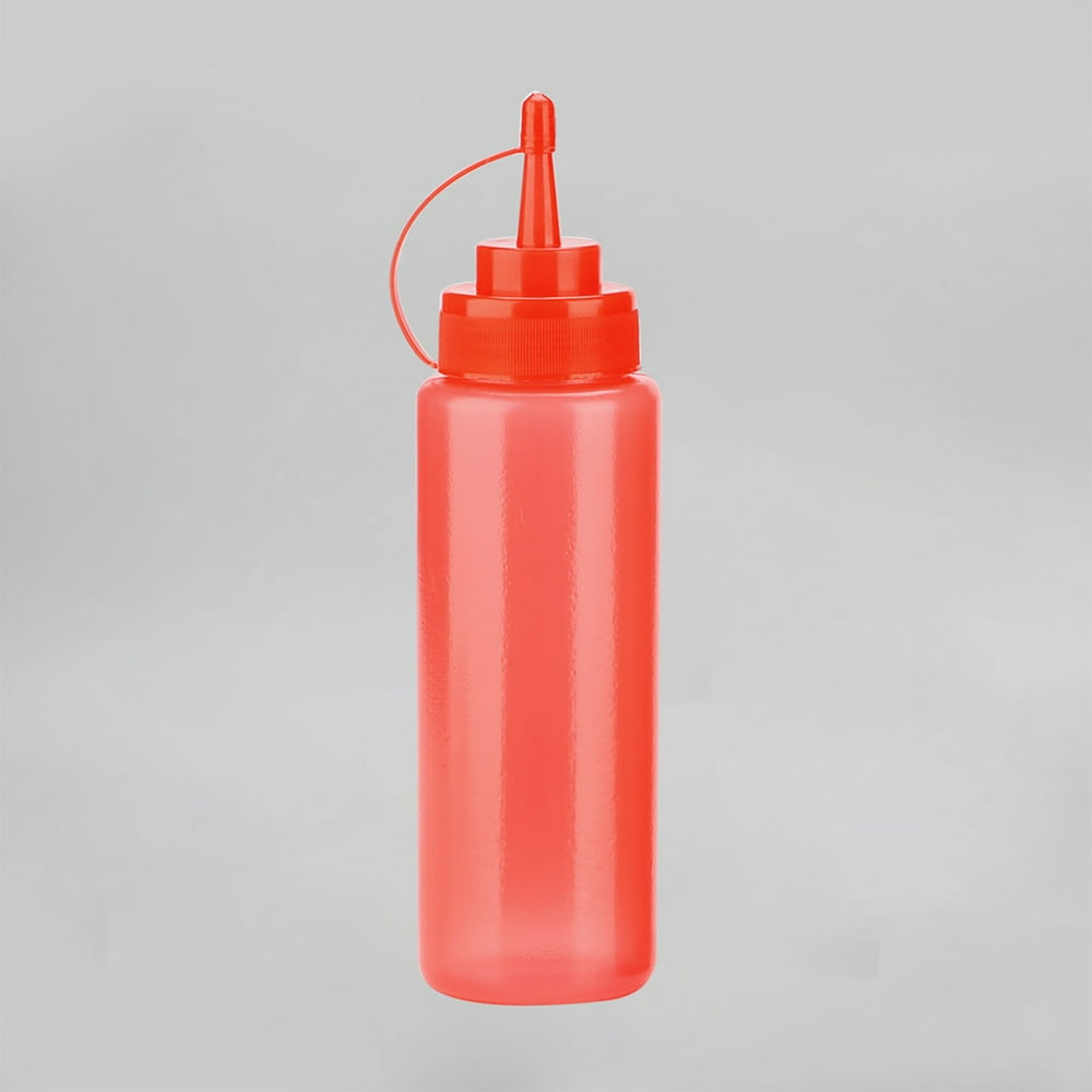 Red 24oz Squeeze Bottle Ketchup Mustard BBQ Containers Dressings