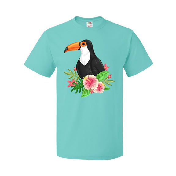 Inktastic Toucan with Hawaiian Flowers T-Shirt