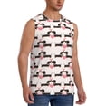 thumbnail image 2 of Pofeuu Dachshund And Hearts Print Men's Muscle T-Shirt, Sleeveless, Muscle Tank, Classic Muscle Tee Top For Men Casual Sleeveless Muscle T-Shirt Trendy Clothes-Large, 2 of 7
