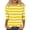 Yellow #006, variant on Striped Shirt Women 3/4 Sleeve Trendy Print T Shirt Casual Crewneck Blouse Fashion Three Quarter Length Sleeve Tops Pink 2XL