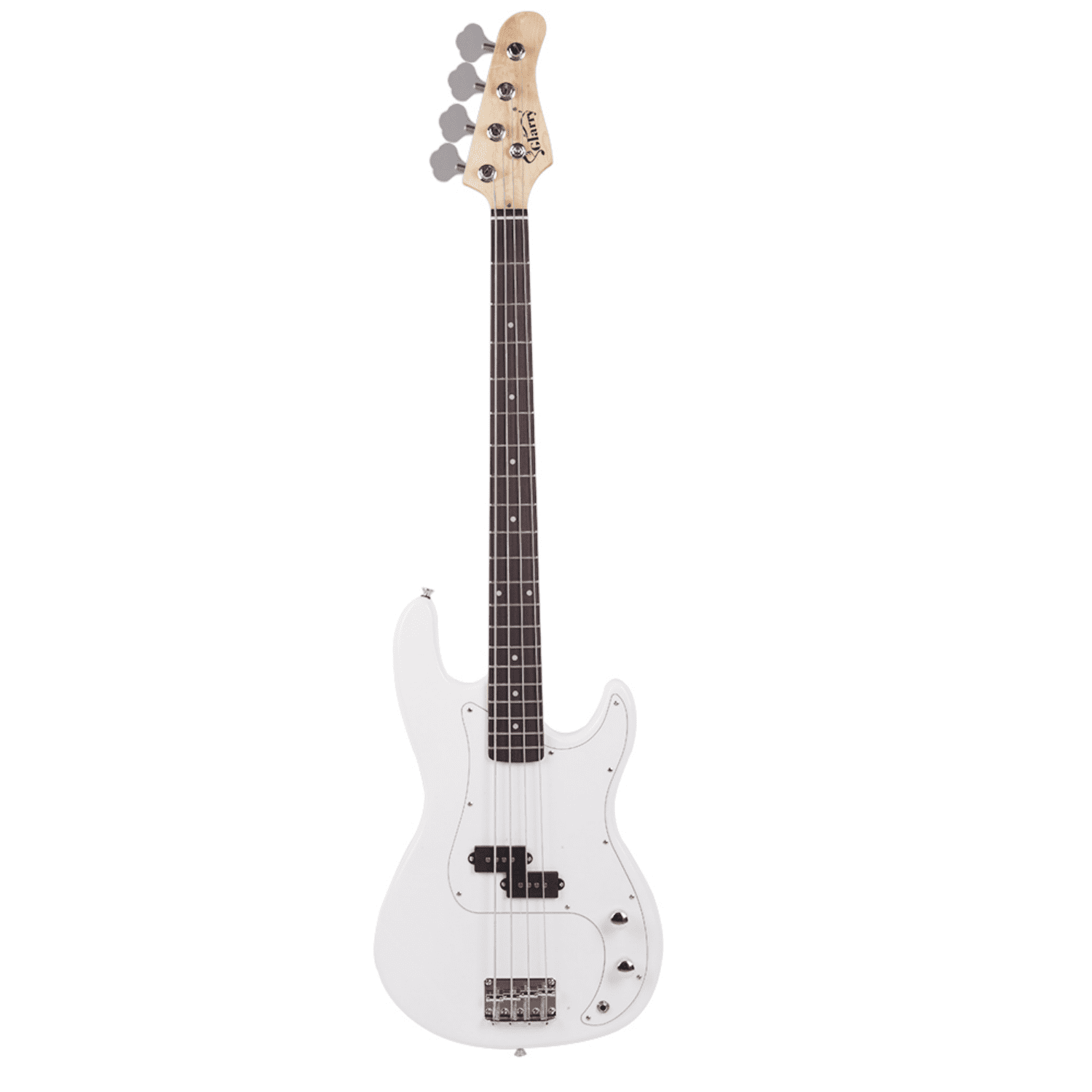 Hassch 4 String Electric Bass Guitar with Amplifier, Beginner Set with Bag, Strap and Accessories, White