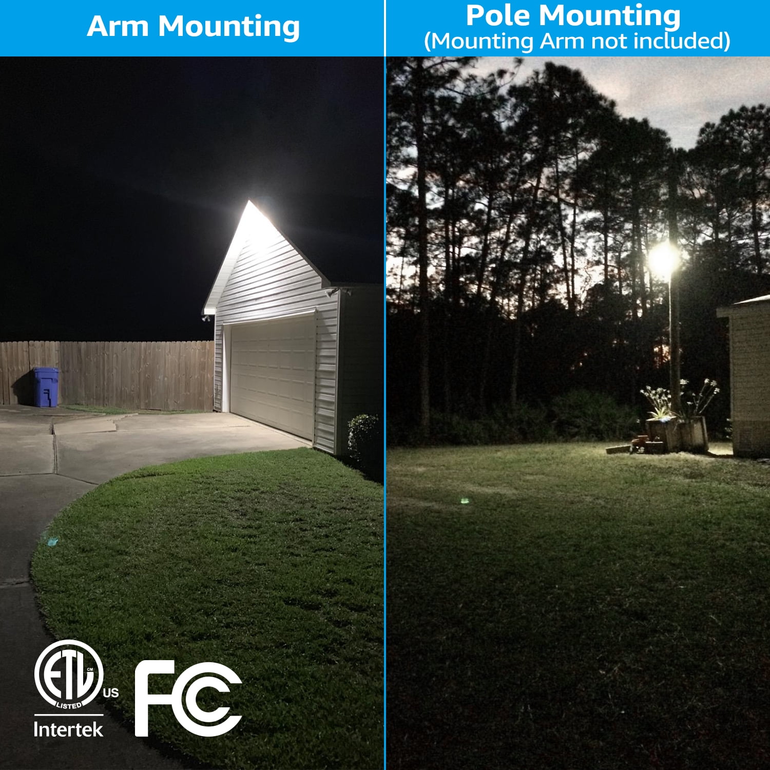 TORCHSTAR 2 Pack LED Barn Light, Dusk to Dawn Area Lights with Photocell, Outdoor Security Flood Lighting, ETL & FCC Listed, IP65 Waterproof, 110-277V, Garage, Farm, Yard, Daylight