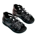 thumbnail image 2 of YMNXA Toddler Kids Girls Summer Sandals Soft Sole Non Open Toe Solid Color Fashion Comfortable Bowknot Princress Shoes For Casual Daily Wear,Black,5-5.5 Years, 2 of 9