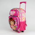 thumbnail image 4 of Full Size Pink Dora the Explorer Flowers Rolling Backpack, 4 of 4