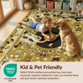 thumbnail image 4 of Design&I 8'x10' Washable Area Rug Sleek Flatweave Pet Friendly Music Vinyl Cd Record Vintage Note Mosaic Retro Disc Center Soundwave for King Size Bedroom, Under Bed, 4 of 7