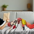 thumbnail image 3 of Dog Driver Soft Flannel Fleece Throw Blanket, Romantic Chihuahua with Balloon Rose Flower Valentines Love Date Celebration, Cozy Plush for Indoor and Outdoor Use, 70" x 90", Multicolor, by Ambesonne, 3 of 5