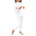 thumbnail image 4 of LUOGENLI Toddler Girls Summer Outfits 4th of July Toddler Kids Boy Girl Clothes Unisex Solid Long Sleeve Warm Pullover Pjamas Sleepwear Tops Pants Set Outfits Little Girls Outfits 7/8 4-5 Years, 4 of 6