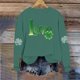 thumbnail image 5 of Mujeres de Manga Larga Tops Casual Navidad Impresión Sudadera Cuello Redondo Suéter con Capucha Festivo Vacaciones Invierno Acogedor, 5 of 6