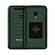 Restored BLU Tank Flip Unlocked 4G LTE Flip Phone 2022 2.8 + 1.8 Display Green (Refurbished)