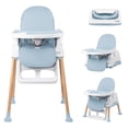 thumbnail image 2 of Bebbly Silla Alta para Bebé con Patas de Madera Antiderrapante Asiento Ergonómico con Charola y Arnés de Seguridad Ideal para Comer o Jugar Niños y Niñas desde 6 Meses Moderna y Fácil de Limpiar, 2 of 8