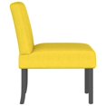 thumbnail image 2 of vidaXL Slipper Chair Light Yellow Fabric, 2 of 5
