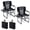 Black + Gray, variant on ELLEGNT 1 PCS Folding Camp Chair with Side Table & Cup Holder – Portable Outdoor Seat with Carry Bag, Black & Gray