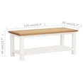 thumbnail image 4 of vidaXL Coffee Table 110x55x40 cm Solid Oak Wood, 4 of 4