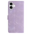 thumbnail image 3 of For IPhone 17 6.3" Rose Embossed Strong Magnetic Attachment/Closure, Card Slots/Pocket, PU Leather Flip Wallet Case ﻿,Purple,For iPhone 17, 3 of 8