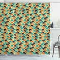thumbnail image 1 of Ambesonne Geometric Shower Curtain, Colorful Half Circles, 69"Wx84"L, Multicolor, 1 of 3