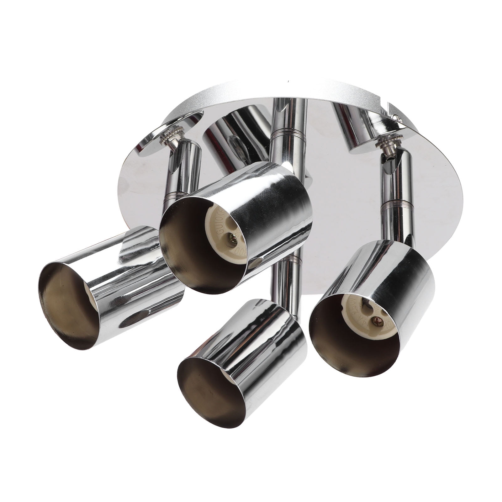Adjustable 4-Head GU10 Lamp Holder Ceiling Light Base, Perfect for Bedrooms and Kitchens, Compatible with 85-265V