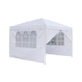 thumbnail image 1 of Toldo Carpa Plegable 3x3 Blanco Reforzado Impermeable Con Paredes, 1 of 6