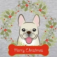 thumbnail image 3 of CafePress - French Bulldog Christmas Wreat - Womens Baseball Tee, 3 of 4