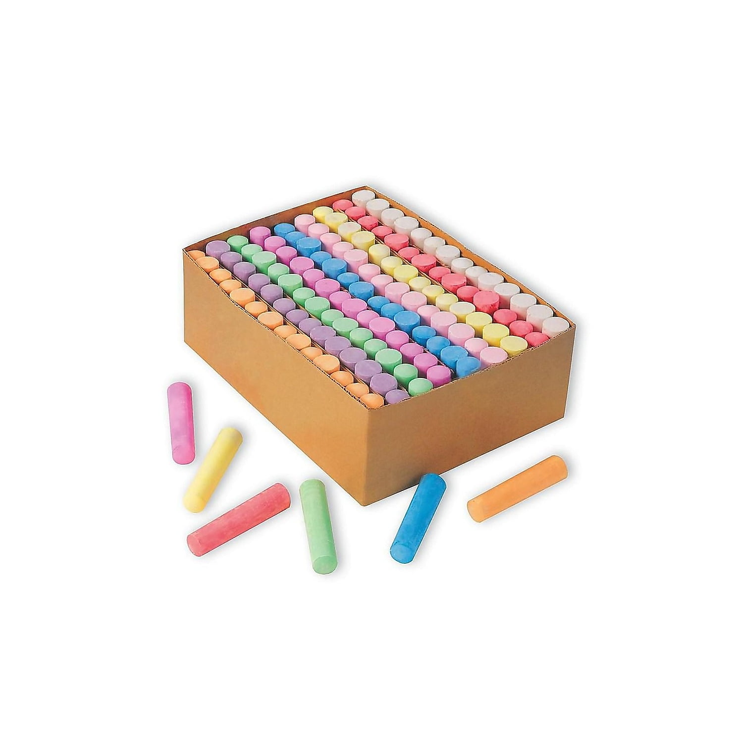 Color Splash Jumbo Sidewalk Chalk Assorted Colors 126/Box (SC877)