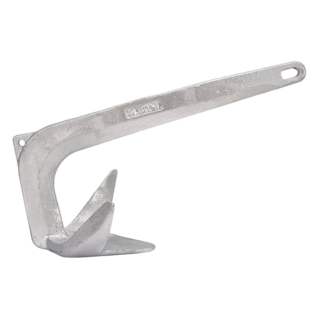 Ancla de garra para barco estilo Bruce, de acero al carbono, de 2,5 kg, con forma de arado, de ajuste rápido para yates, kayaks y otros barcos.