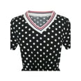 thumbnail image 4 of Robe Fille Noire Blanche à Pois Manches Courtes Dos École 6 Ans, 4 of 8