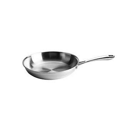Josef Strauss Integral 9 Inch Skillet | Tri-Ply Construction, Works with Induction Cooktops, Oven and Dishwasher Safe, 18/10 Stainless Steel Brushed Interior, Mirrored Stainless Steel
