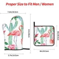 thumbnail image 4 of Cactus Flamingo Rose Flowers Oven Mitts and Pot Holders Sets for Kitchen 4 Pcs 7"X11" Heat Resistant Baking Cooking, 4 of 6