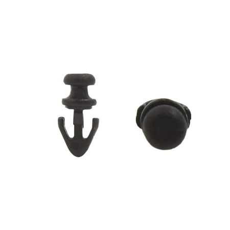 Black 7mm Hole Car Carpet Floor Mat Clips Bumper Retainers