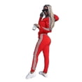 thumbnail image 1 of Womens 2 Pcs Athleisure Sports Wear Tracksuit Hoodie Pants Set, 1 of 4