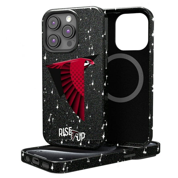 Keyscaper Black Atlanta Falcons 2024 Illustrated Limited Edition Bling iPhone Case