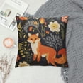 thumbnail image 2 of JRXY  Square Throw Pillow Covers Forest Floral Flowers Leaves Cute Fox Pillow Cases Decorative for Home Bedroom Sofa Pillowcases Standard  White, 2 of 5