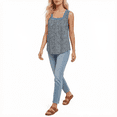 thumbnail image 2 of VOGRACE Women's Cute Classic Pleated Square Neck Sleeveless Summer Tunic Tank Tops, 2 of 5