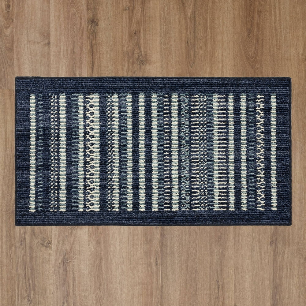 Mohawk Home Blue Mix Striped Indoor Living Room Accent Rug, Blue, 1' 8