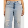 thumbnail image 5 of Jessica Simpson Women's Plus Size Rosa Mid Rise Relaxed Straight Leg Jeans, 31.5" Inseam, Sizes 16W-24W, 5 of 5