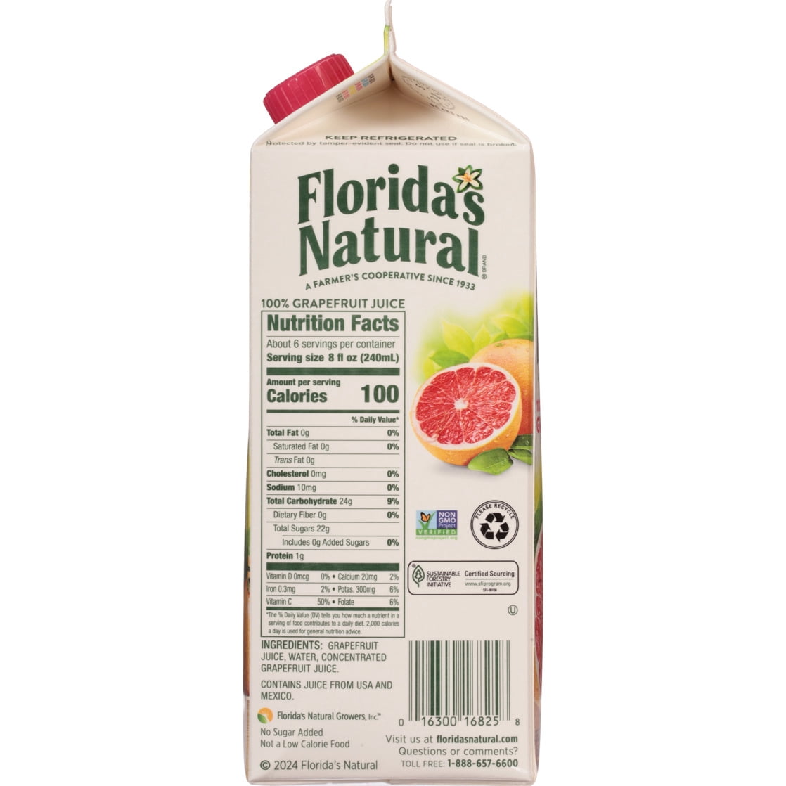 Florida's Natural Ruby Red Grapefruit Juice 52 oz