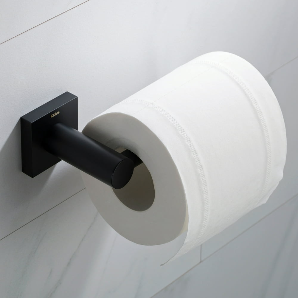 KRAUS Ventus? Bathroom Toilet Paper Holder, Matte Black Finish
