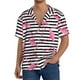 thumbnail image 1 of Fotbe Flamingos Camisa Estampada de Manga Corta para Hombre, Casual de Verano, Estilo Playero, Sin Arrugas-Large, 1 of 5