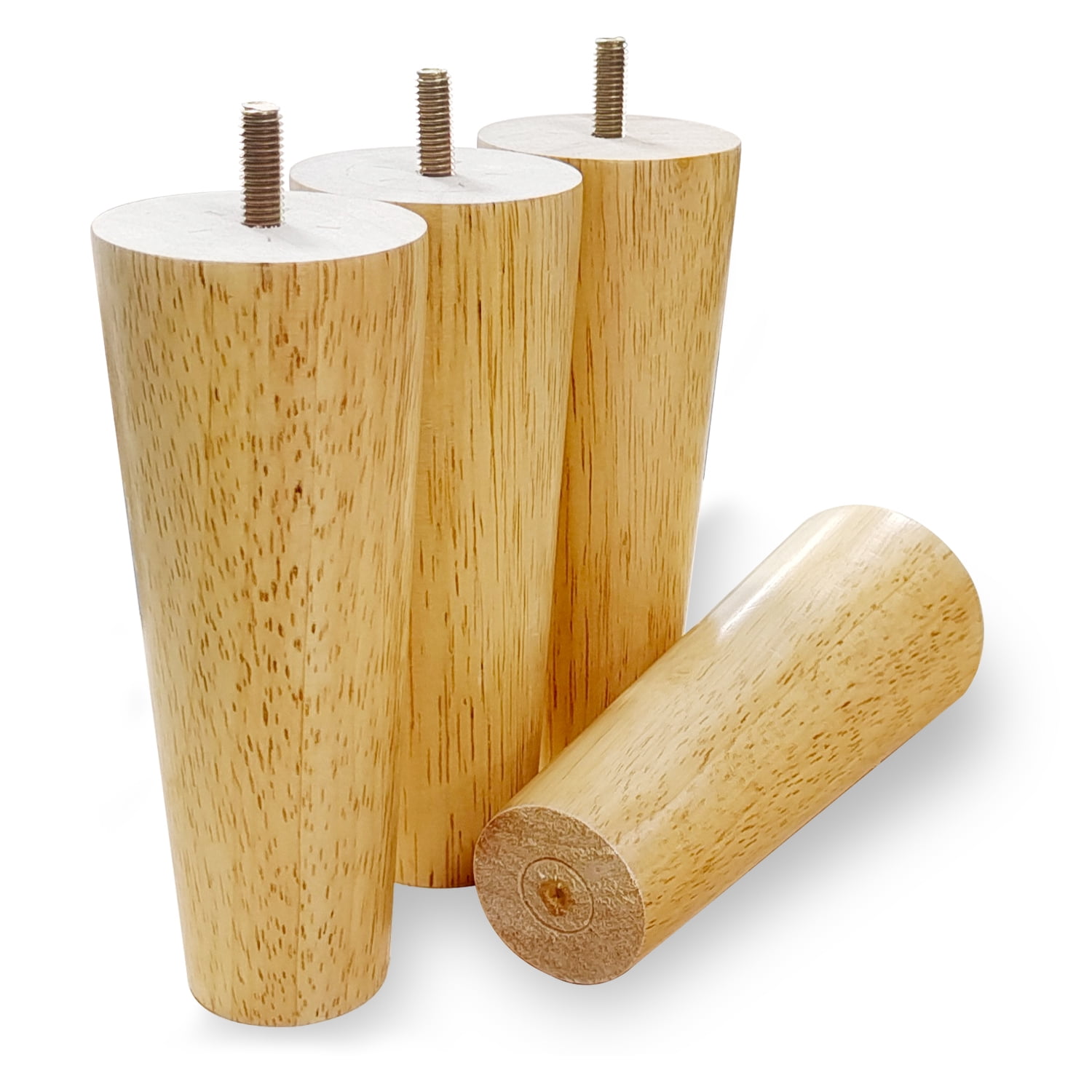 SKERELL 4 Pack Wood Furniture Legs,6 inch Sofa Leg Set,Replacement