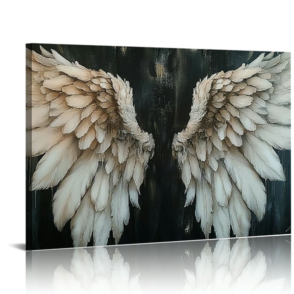 Shadudu Angel Wings Pictures Wall Decor Black and Wings Wall Art Angel Art Abstract Angel Painting Angel Wings Artwork Angel Wing Canvas Wall Art Angel Wings Canvas Print 1 36x24in