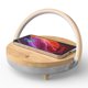 thumbnail image 1 of leyfeng Cargador inalámbrico Altavoz Bluetooth para IPhone 13 Lámpara de mesa de madera Soporte para teléfono móvil de alta potencia, 1 of 7