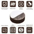 thumbnail image 4 of Uxcell Felt Furniture Pads 18mm Dia 5mm Thick Self Adhesive Floor Protectors, Brown 40Pcs, 4 of 5