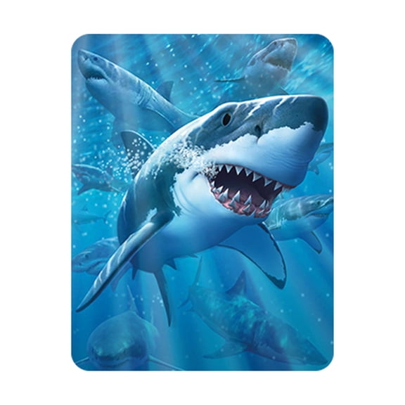 3D LiveLife Magnet - Great White Delight from Deluxebase. Lenticular Ocean Animal Refrigerator Magnet. Decorative 3D Shark Flat Magnets. Cute Small Magnets for Fridge, Dishwasher and Whiteboard.