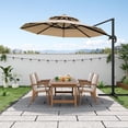 thumbnail image 1 of Parasols d'Extérieur de 10 Pi pour Patio, Parasol Déporté avec Cadre en Acier, Protection UV, Tissu Résistant à la Décoloration, Rotation à 360 Degrés, Parasols de Piscine d'Extérieur pour Jardin, Terrasse, Cour Arrière, 1 of 7