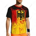 thumbnail image 5 of Exclusive design Germany Flag Flag Grain 3D Printed Men For Running Bike Soccer Tennis Fitness Sports tshirt Mesh Short T-shirt, 5 of 10